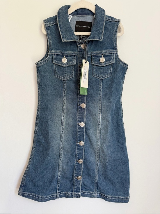 Silver Jeans Other - Silver Jeans Co. Sleeveless Button-Front Kids Denim Dress (Size 128-134cm)